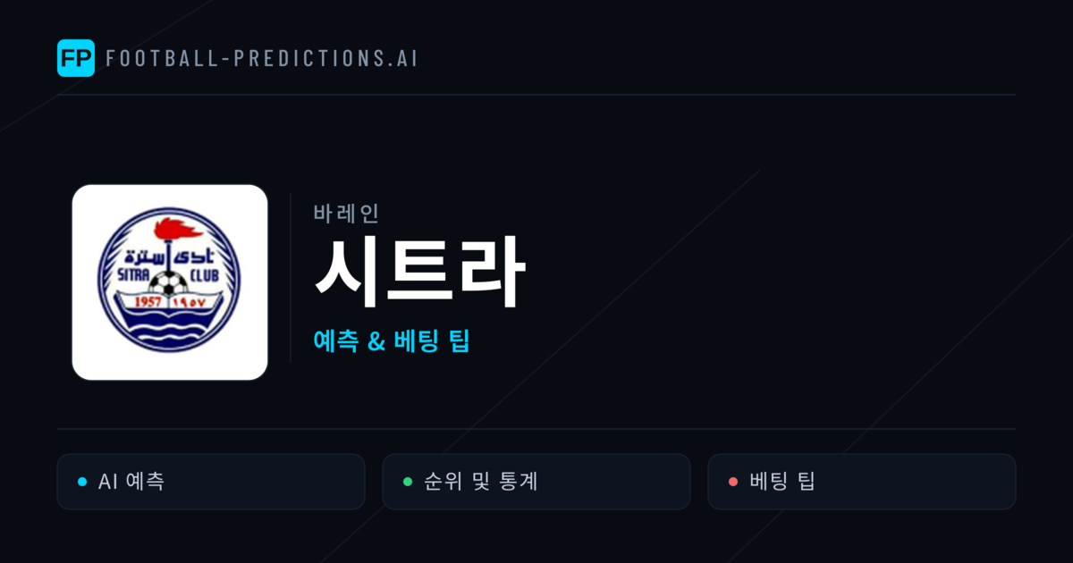 시트라 축구 예측 & 통계