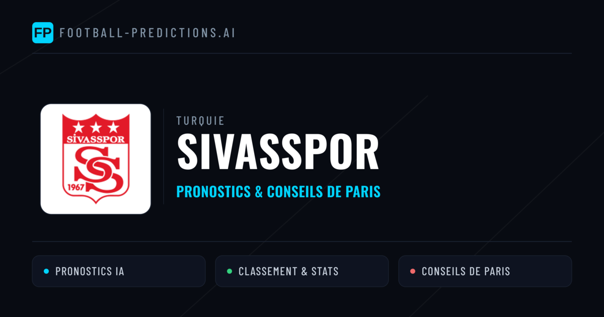 Sivasspor Pronostics & Statistiques