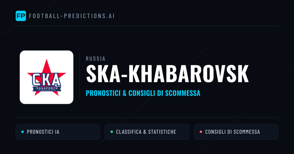 Pronostici e Statistiche Ska-Khabarovsk