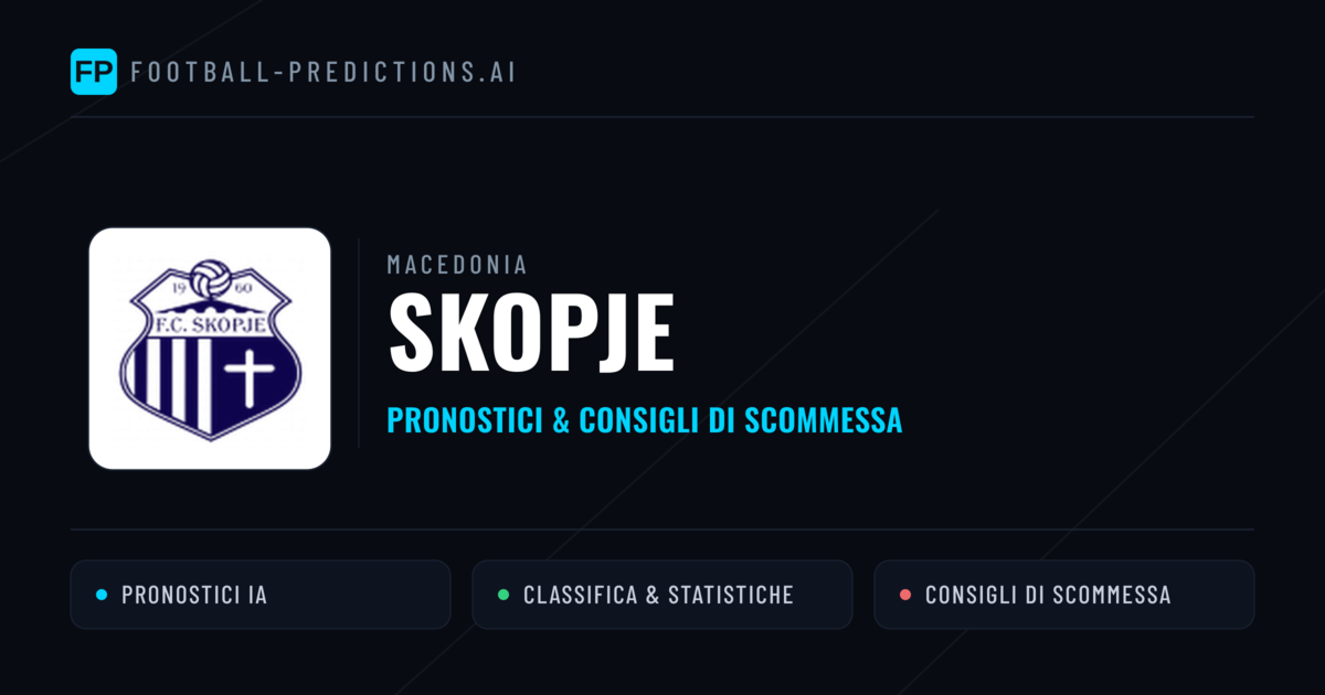 Pronostici e Statistiche Skopje