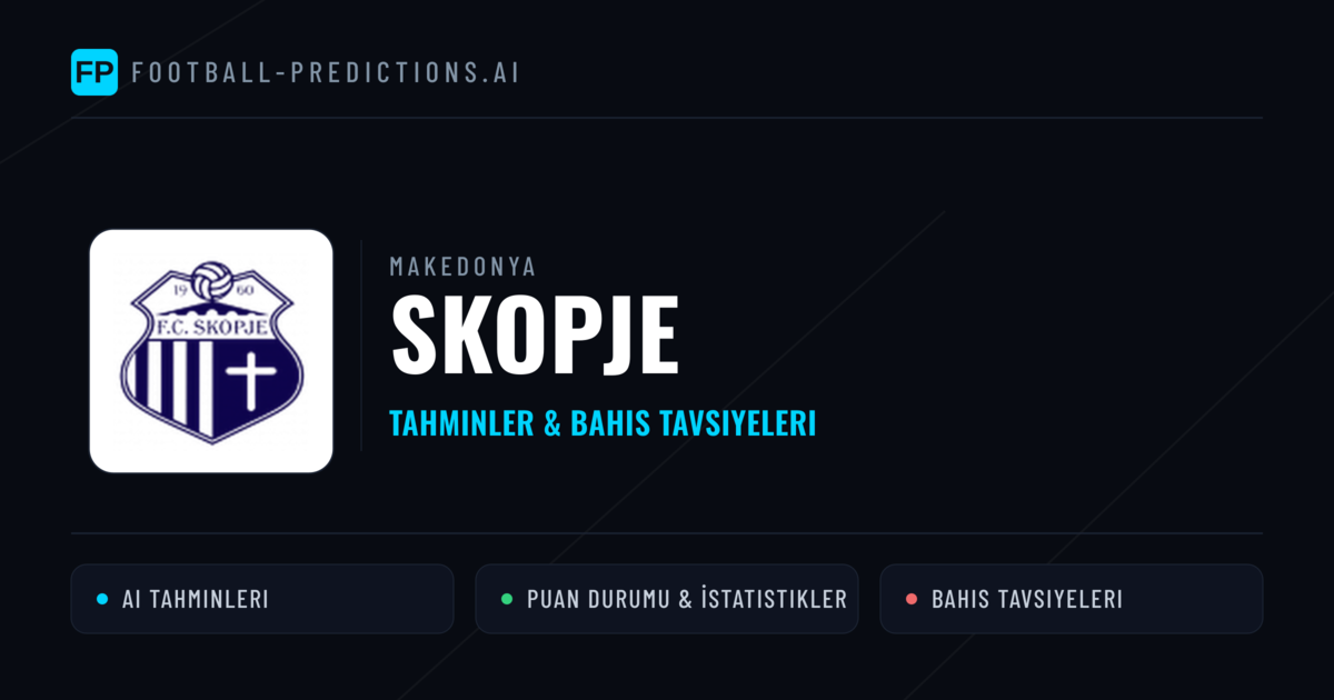 Skopje Tahminleri & İstatistikler