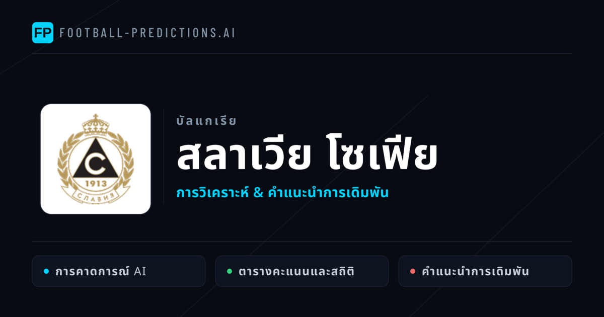 สลาเวีย โซเฟีย การวิเคราะห์และสถิติ