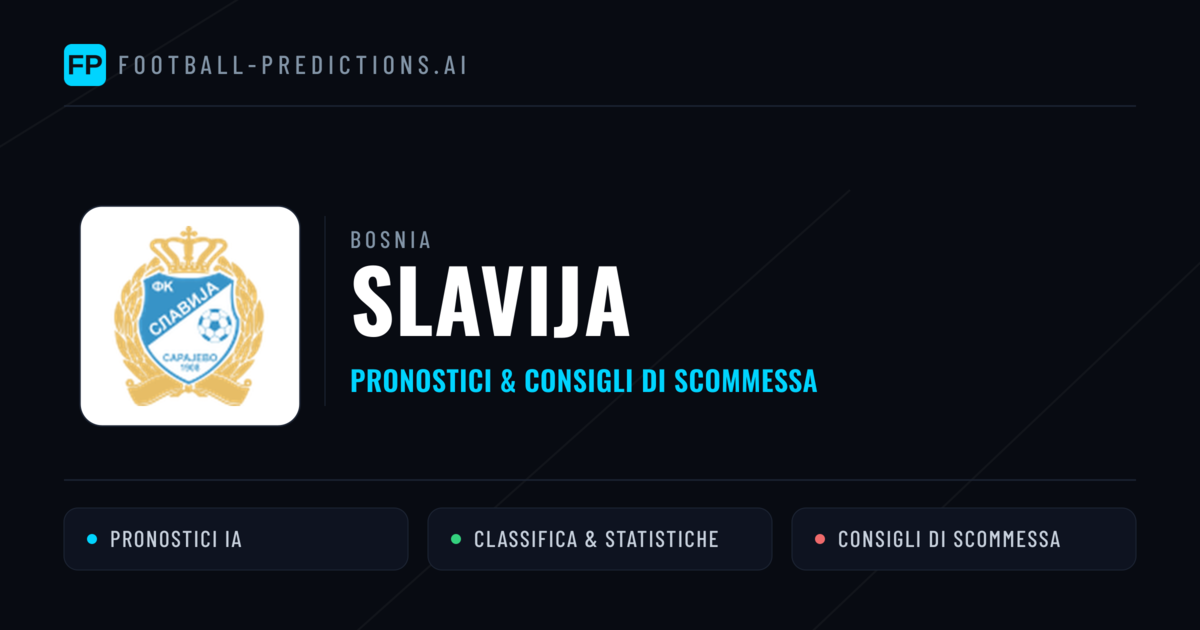 Pronostici e Statistiche Slavija