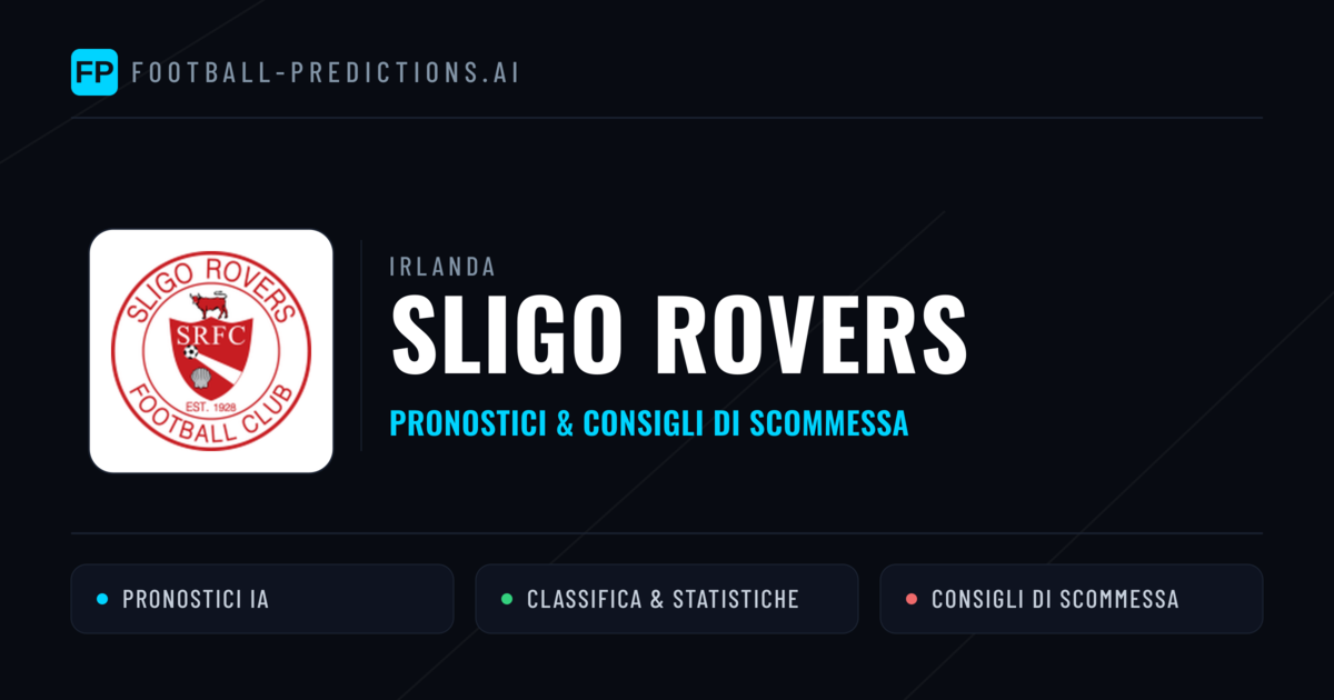 Pronostici e Statistiche Sligo Rovers