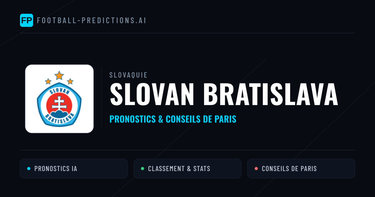 Slovan Bratislava Pronostics & Statistiques