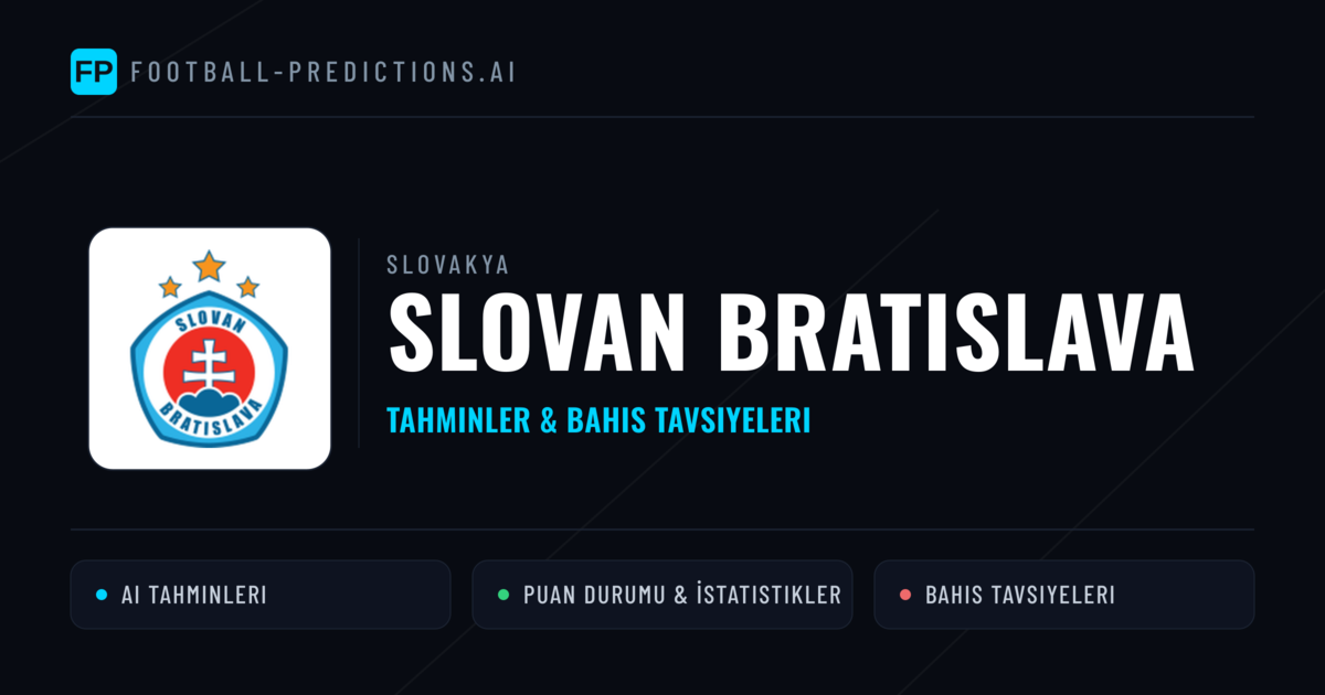 Slovan Bratislava Tahminleri & İstatistikler