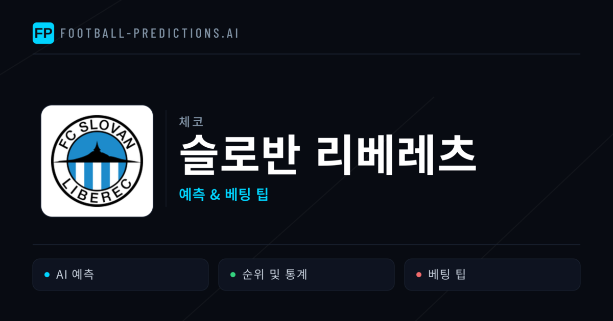 슬로반 리베레츠 축구 예측 & 통계