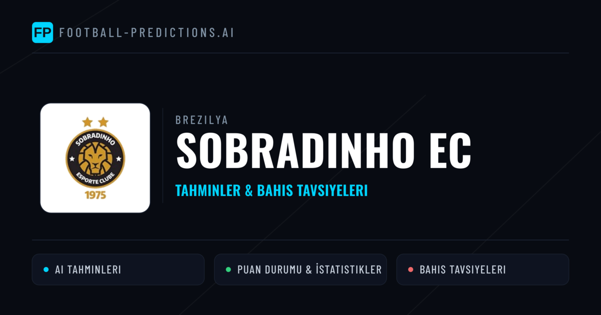 Sobradinho EC Tahminleri & İstatistikler