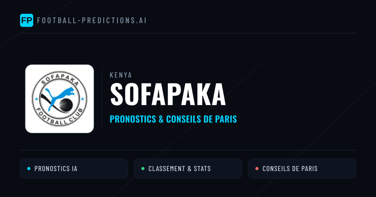Sofapaka Pronostics & Statistiques