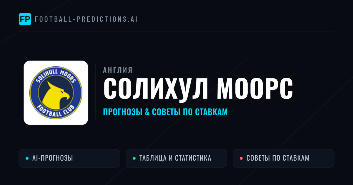 Солихул Моорс прогнозы и статистика