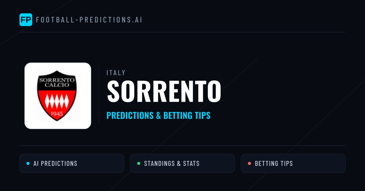 Sorrento Predictions & Stats