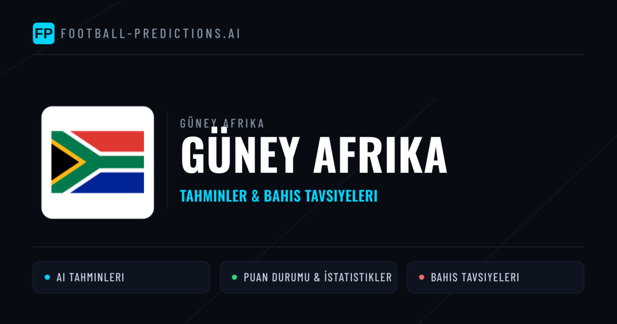 Güney Afrika Tahminleri & İstatistikler