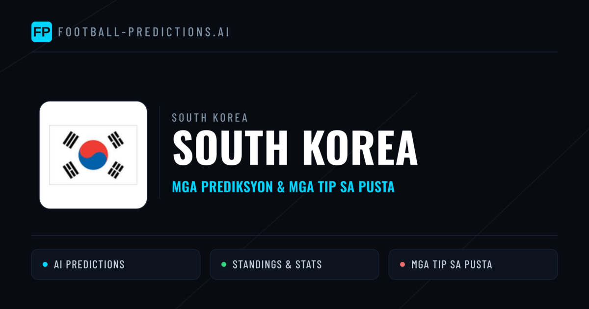 South Korea Predictions & Stats
