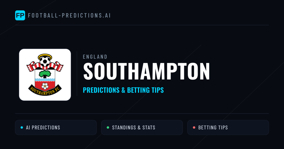 Southampton Predictions & Stats