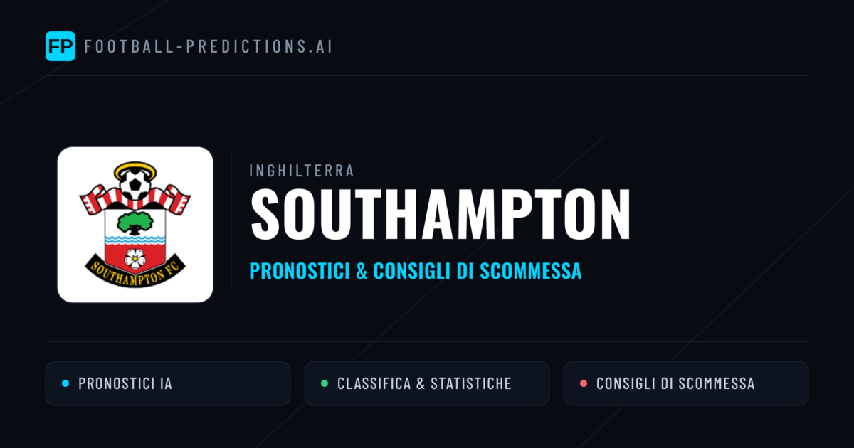 Pronostici e Statistiche Southampton