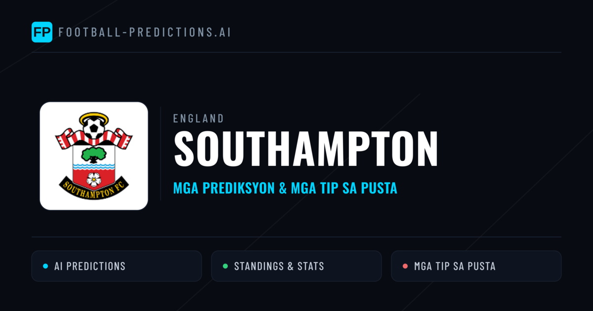 Southampton Predictions & Stats
