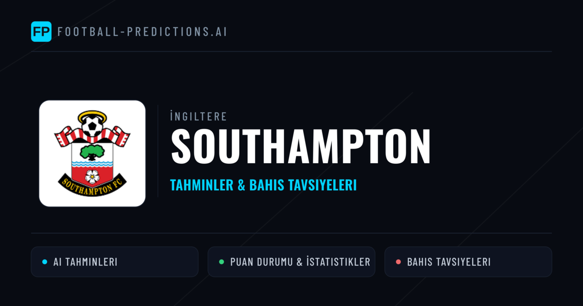 Southampton Tahminleri & İstatistikler