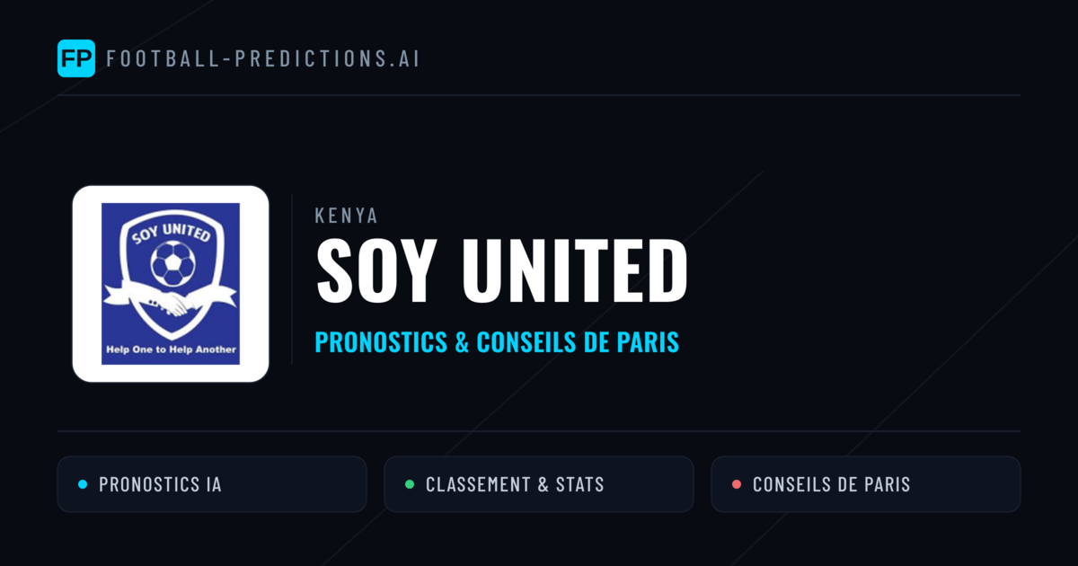 Soy United Pronostics & Statistiques