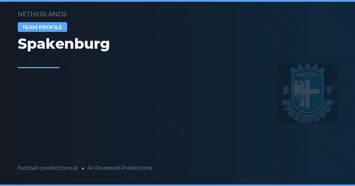 Spakenburg Predictions & Stats