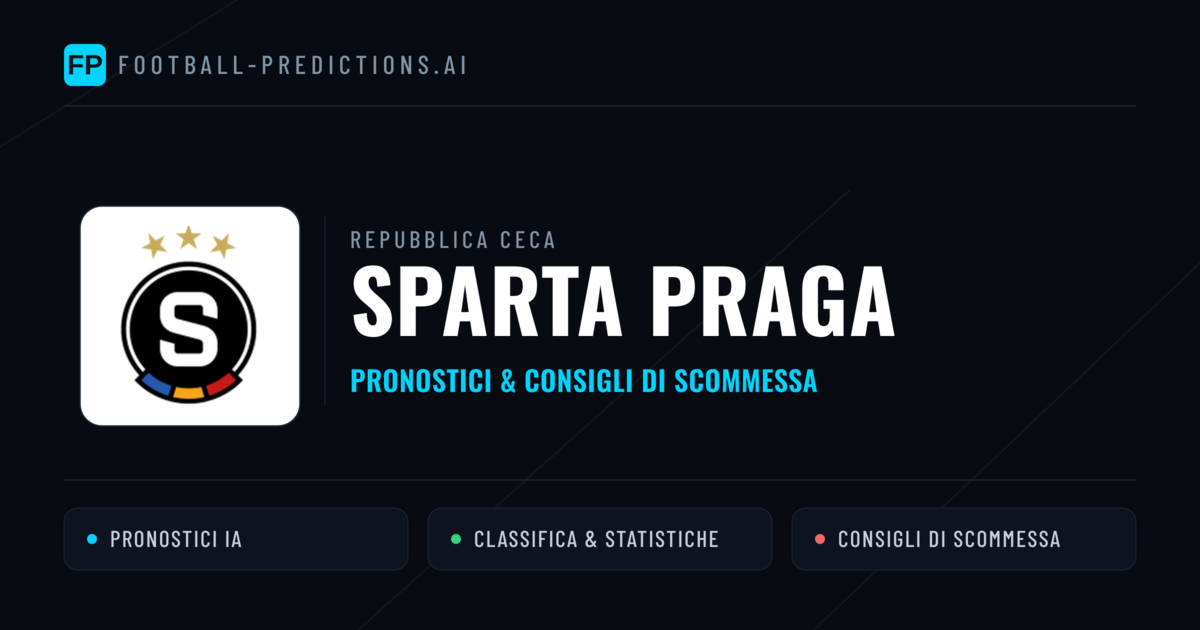Pronostici e Statistiche Sparta Praga