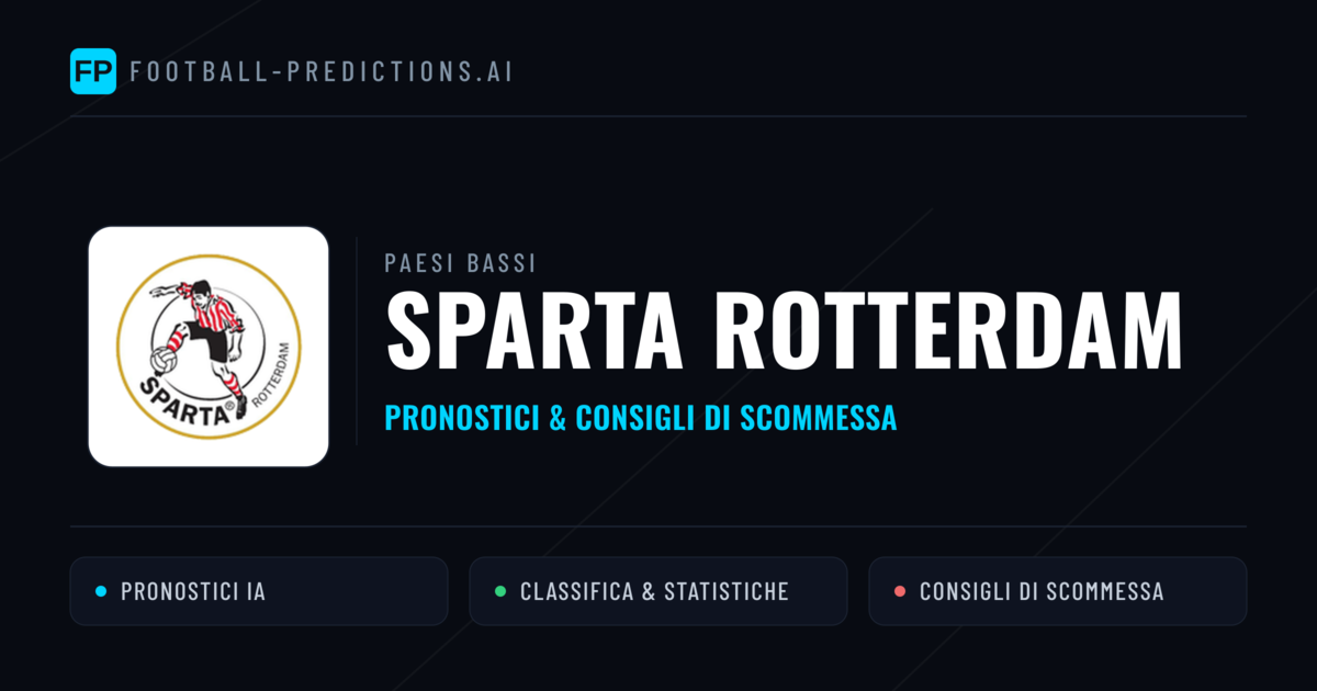 Pronostici e Statistiche Sparta Rotterdam