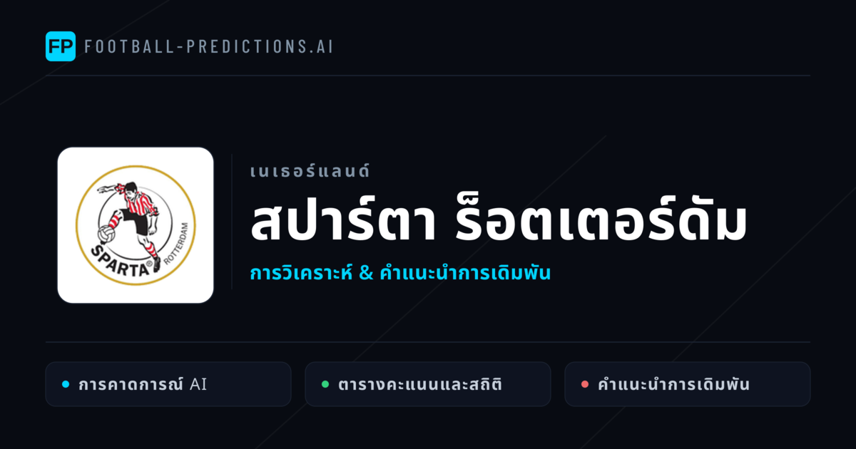 สปาร์ตา ร็อตเตอร์ดัม การวิเคราะห์และสถิติ