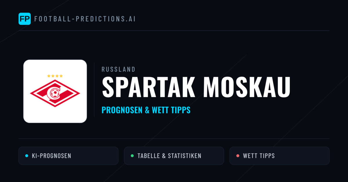 Spartak Moskau Prognosen & Statistiken
