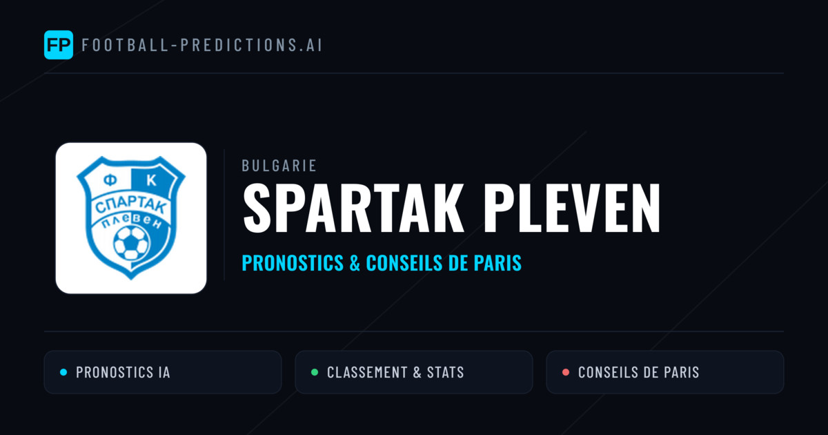 Spartak Pleven Pronostics & Statistiques