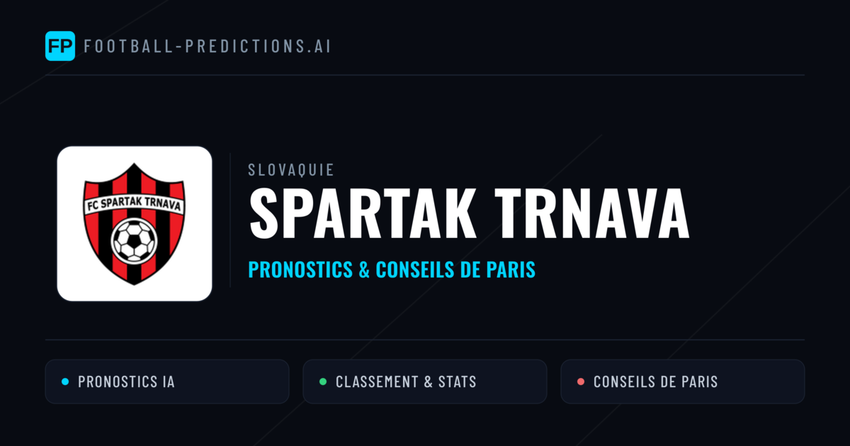 Spartak Trnava Pronostics & Statistiques