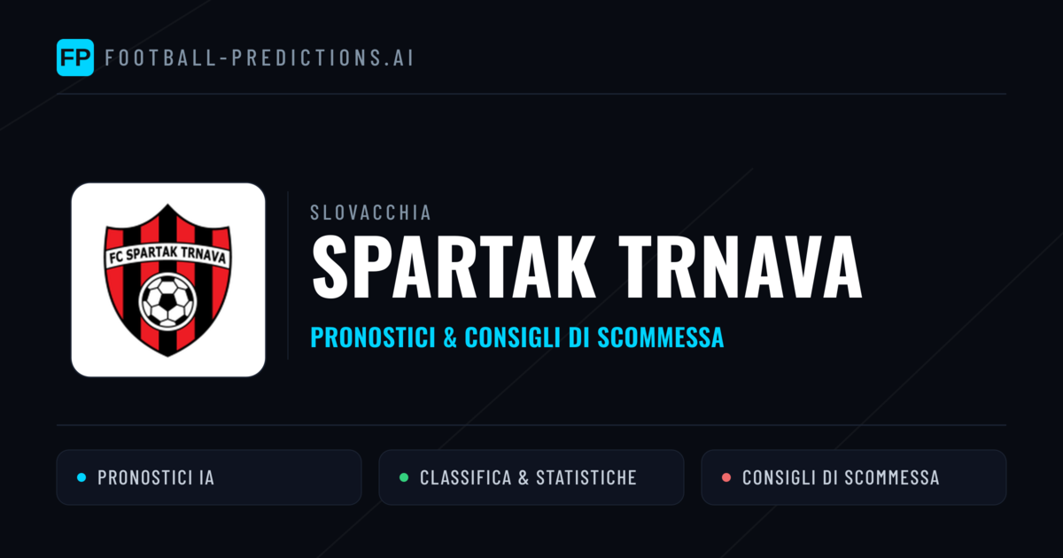 Pronostici e Statistiche Spartak Trnava
