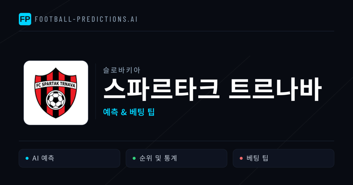 스파르타크 트르나바 축구 예측 & 통계