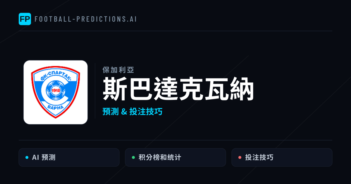 斯巴達克瓦納 運彩分析｜足球預測與數據