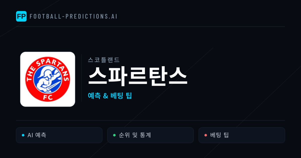 스파르탄스 축구 예측 & 통계