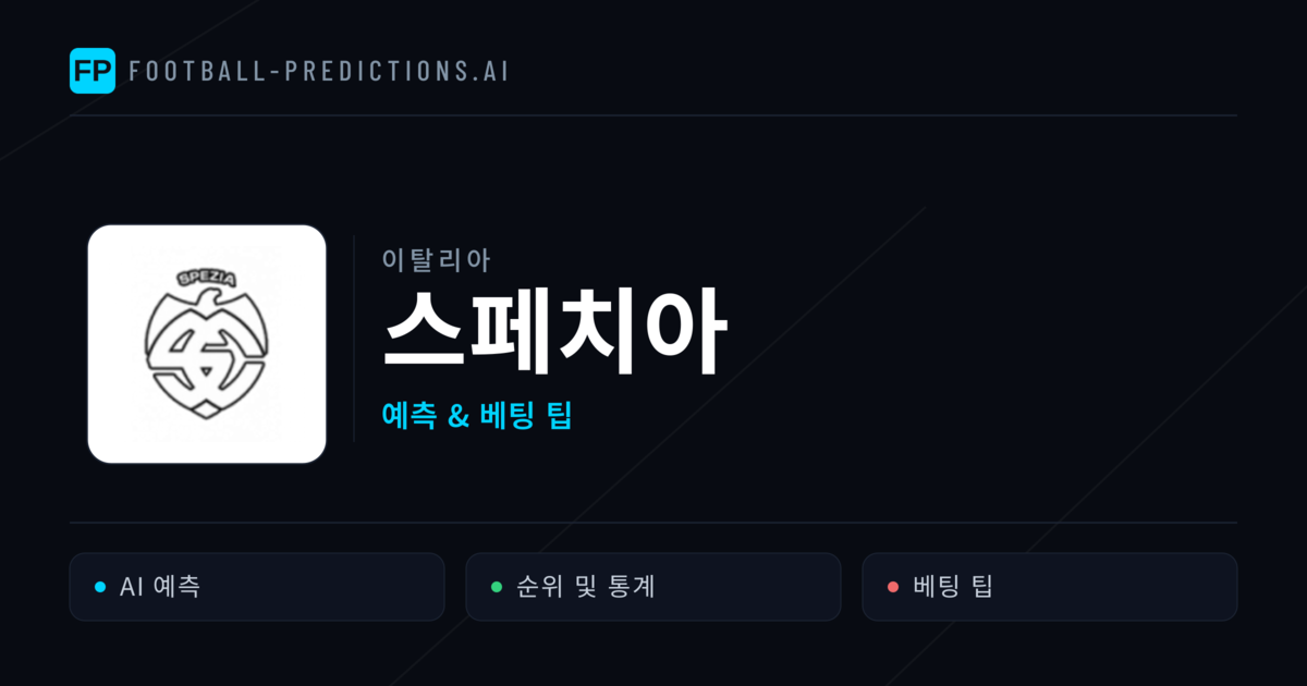 스페치아 축구 예측 & 통계