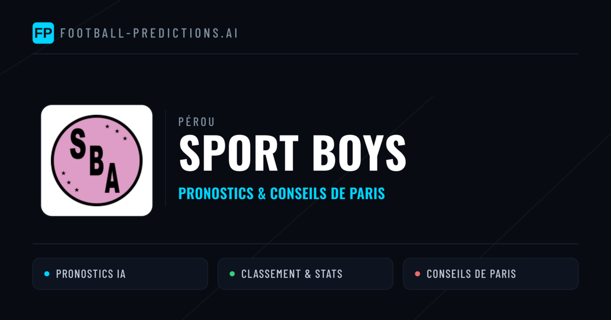 Sport Boys Pronostics & Statistiques