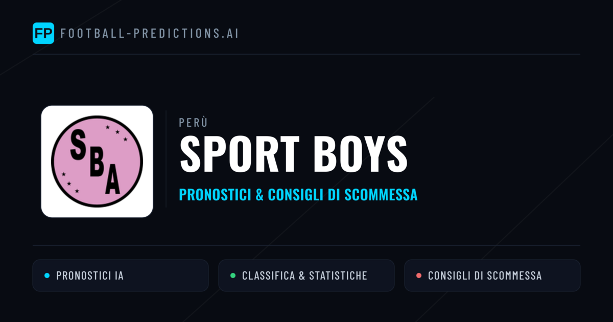 Pronostici e Statistiche Sport Boys