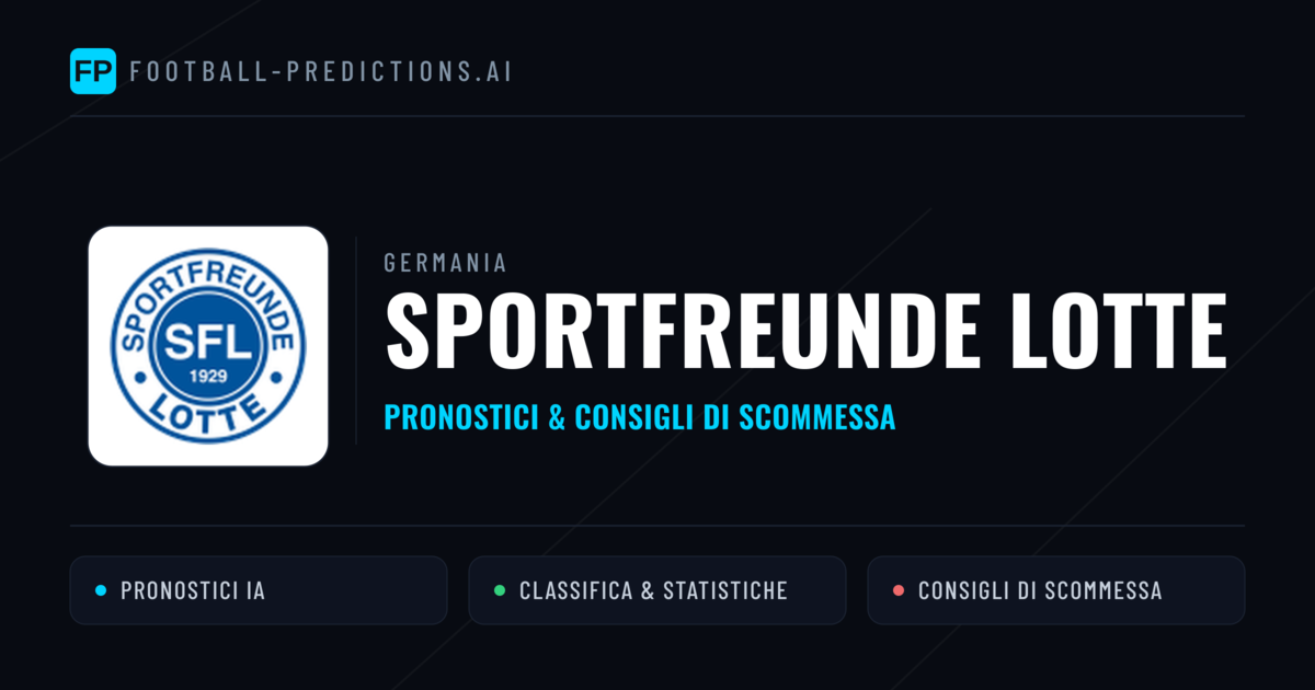 Pronostici e Statistiche Sportfreunde Lotte