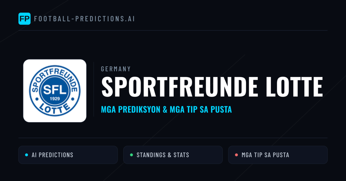 Sportfreunde Lotte Predictions & Stats