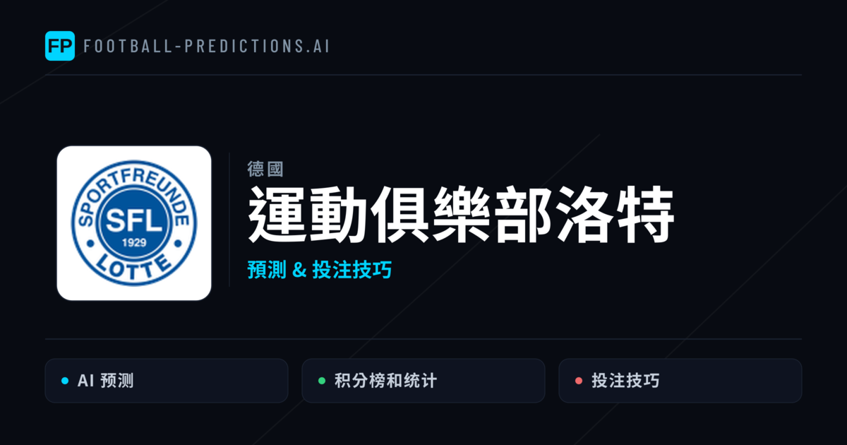 運動俱樂部洛特 運彩分析｜足球預測與數據