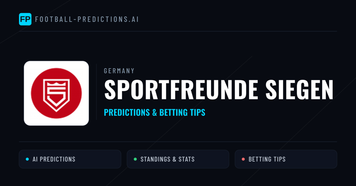 Sportfreunde Siegen Predictions & Stats