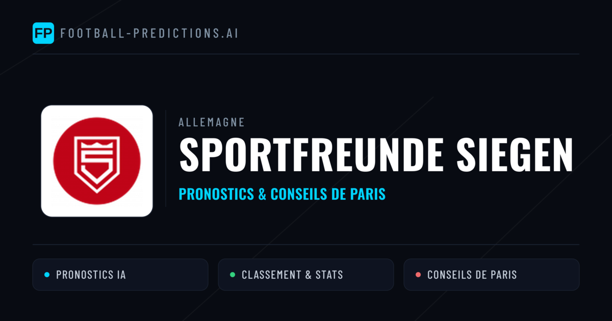 Sportfreunde Siegen Pronostics & Statistiques