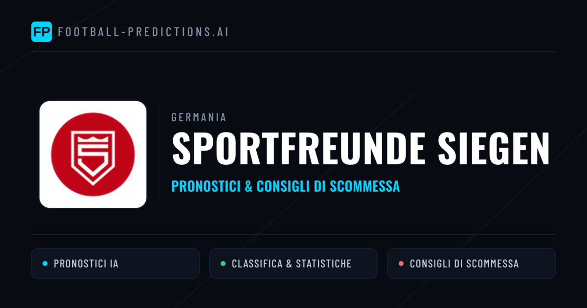 Pronostici e Statistiche Sportfreunde Siegen