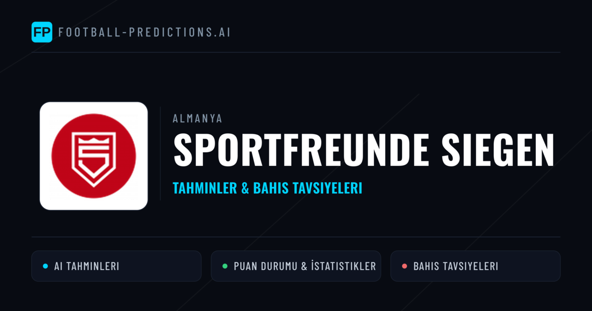 Sportfreunde Siegen Tahminleri & İstatistikler