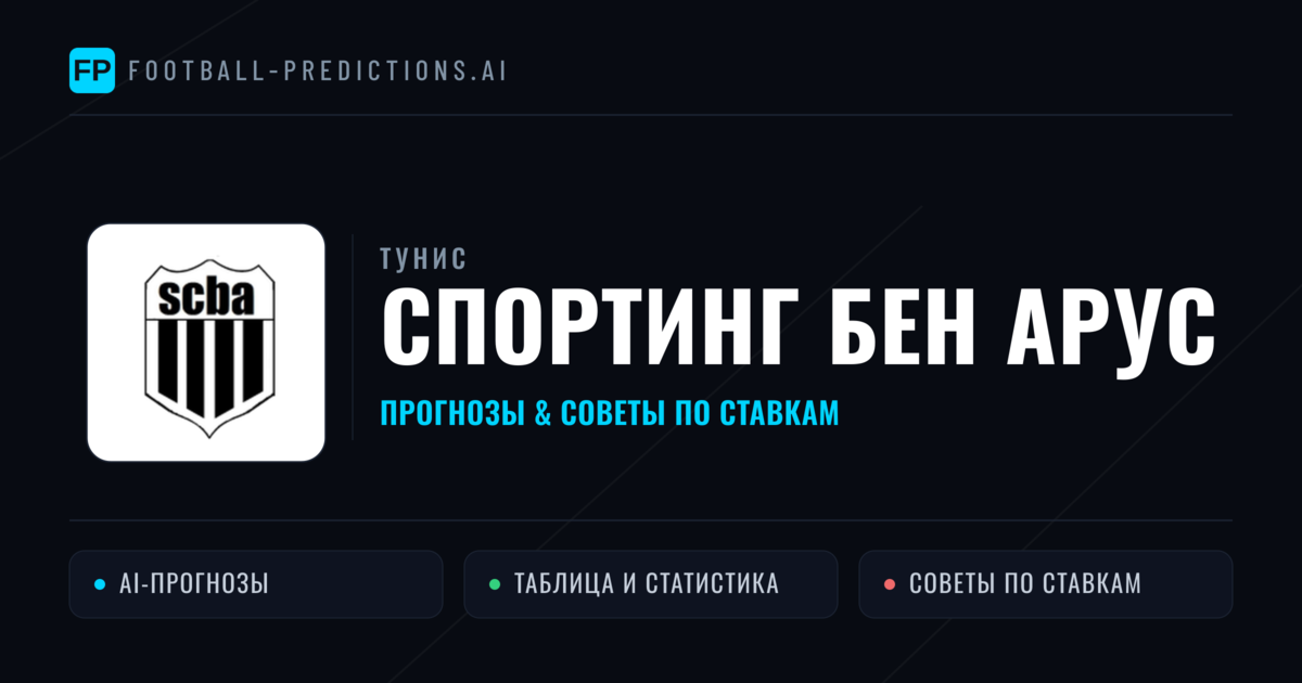 Спортинг Бен Арус прогнозы и статистика