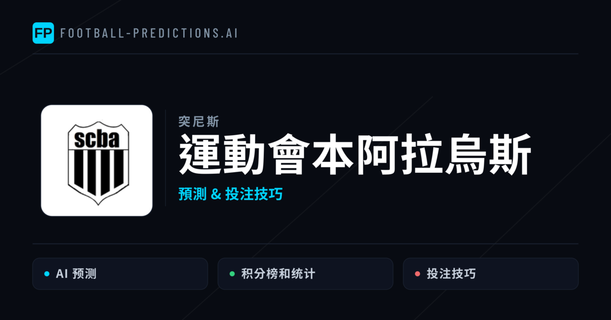 運動會本阿拉烏斯 運彩分析｜足球預測與數據