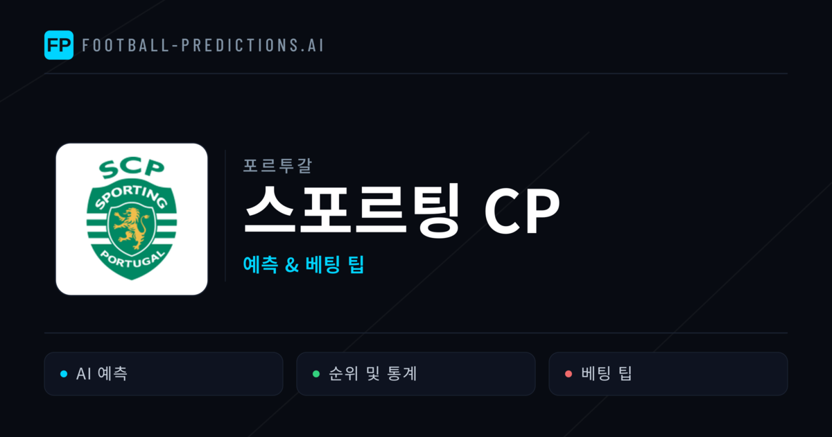 스포르팅 CP 축구 예측 & 통계