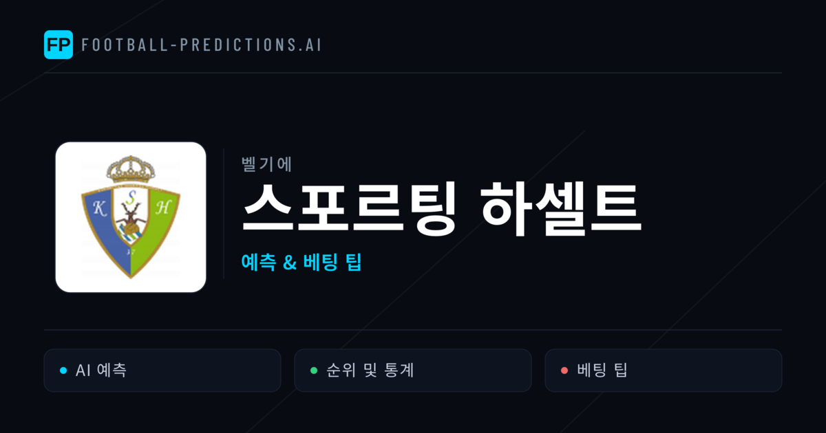 스포르팅 하셀트 축구 예측 & 통계