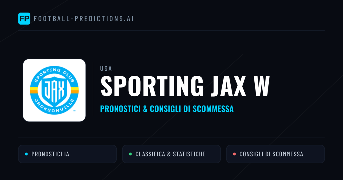 Pronostici e Statistiche Sporting JAX W