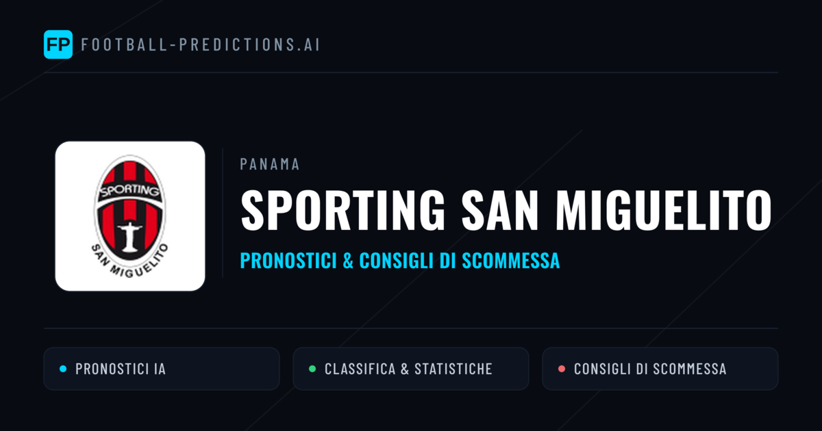 Pronostici e Statistiche Sporting San Miguelito