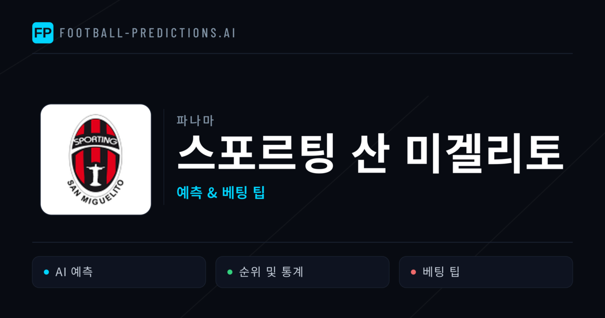 스포르팅 산 미겔리토 축구 예측 & 통계